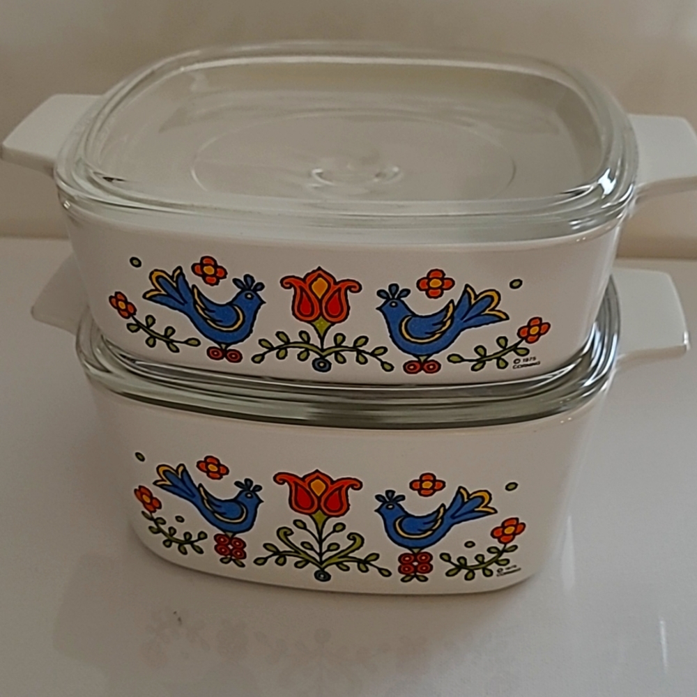 VINTAGE Corningware country festival A-1-B 1qt. A1.5-b 1.5qt   4 pcs  USA